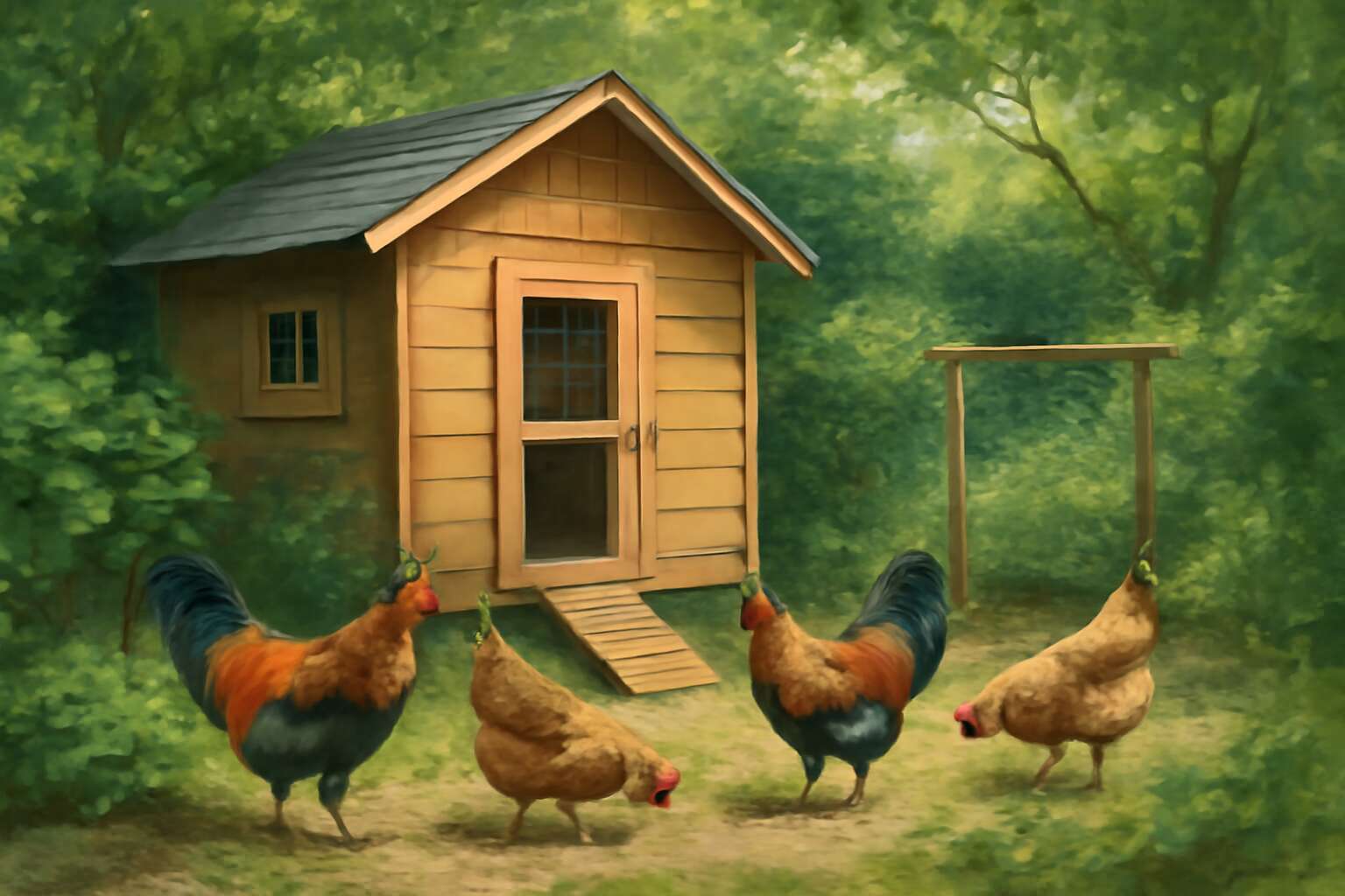 small poultry farm at home