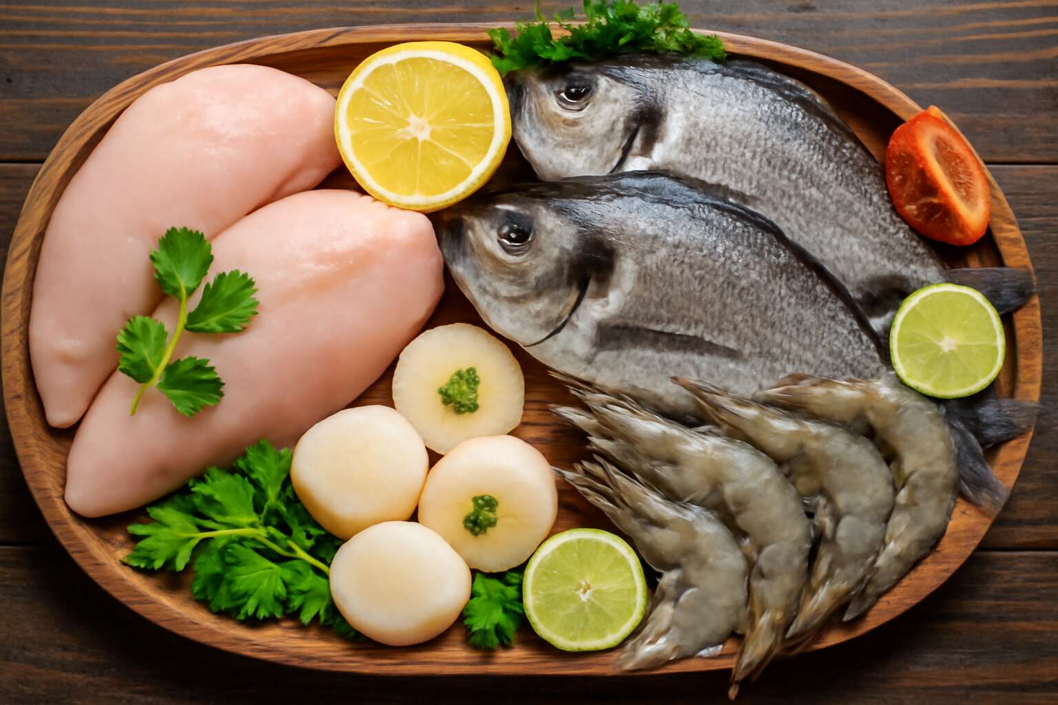 poultry and seafood