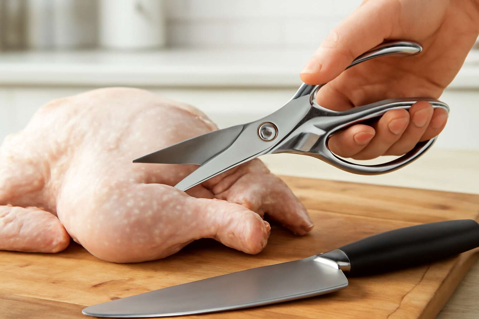 how to use poultry shears