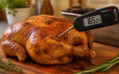 Ensure perfectly cooked chicken every time with a poultry thermometer.